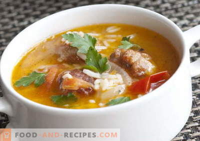 Suppen mit Reis - die besten Rezepte. Wie man richtig und lecker Kochsuppe mit Reis kocht.