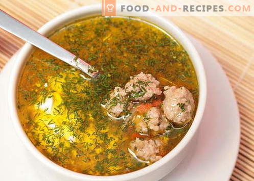 Fleischbällchensuppe - die besten Rezepte. Wie man richtig Suppe mit Hackbällchen kocht.