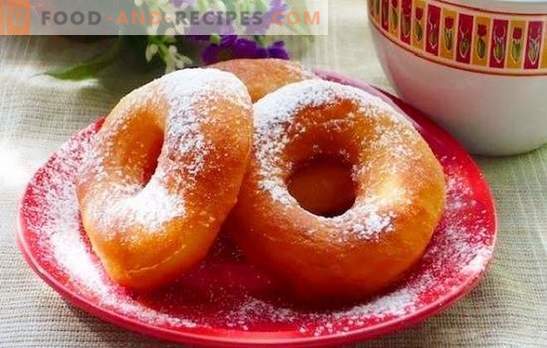 Hefe-Donuts können stolz sein, und es ist besser, behandelt zu werden! Kochen mit und ohne Füllung - Donuts mit Hefe