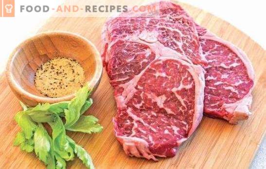 Marmoriertes Rindersteak - Fleischspezialität! Rezepte und alle Arten des Steaks von marmoriertem Rindfleisch im Ofen, auf dem Herd und Grill