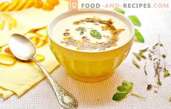 Ungewöhnliche türkische Suppe: Auf Joghurt, Milch, Fleischbrühe. Rezepte Türkische Gourmet-Suppe mit Fleisch, Müsli, Gemüse