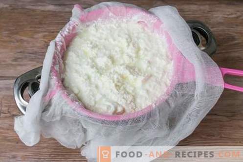 Käse oder Fetakäse zu Hause. Wie man selbstgemachten Käse herstellt, ist lecker und preiswert.