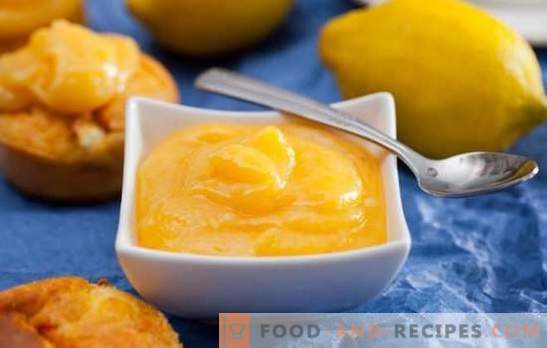 Lemon Kurd - erstaunliche Zitruscreme. Ideale Rezepte aromatisierter Zitronen-Kurde zum Frühstück, Backen, Desserts