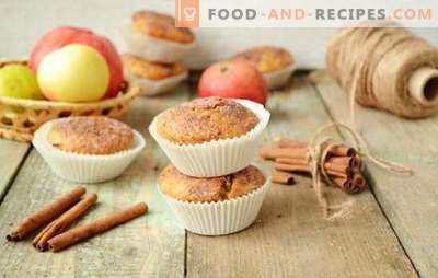 Muffins mit Äpfeln - schnell kochen, sofort gegessen! Einfache Rezepte für Butter und Diät-Muffins mit Äpfeln