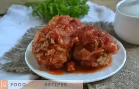 Fleischbällchen in Tomatensauce: Rezepte Schritt für Schritt, Geheimnisse kochen. Ein herzhaftes Abendessen in Eile - Fleischbällchen-Rezepte in Tomatensoße aus Fleisch und Hühnchen