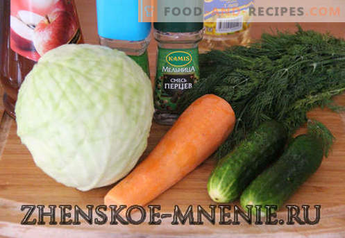 Salat mit Kohl - ein Rezept mit Fotos und Schritt-für-Schritt-Beschreibung