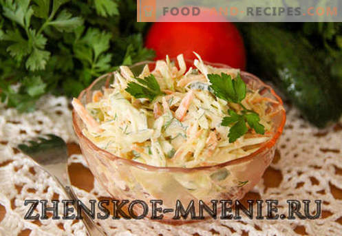 Salat mit Kohl - ein Rezept mit Fotos und Schritt-für-Schritt-Beschreibung