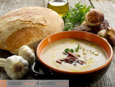 Pilzsuppe - die besten Rezepte. Wie man richtig und lecker Pilzsuppe kocht.