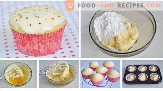 Cupcakes - wie man sie zu Hause zubereitet. 7 beste Rezepte hausgemachte Cupcakes.