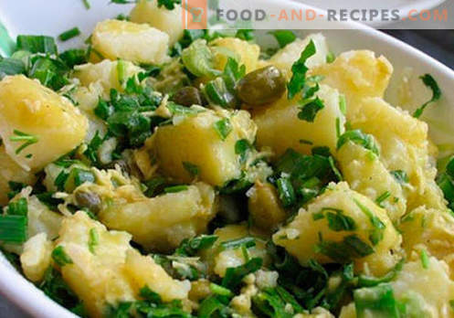 Kartoffelsalat - bewährte Kochrezepte. Wie man Kartoffelsalat kocht.