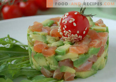 Salat mit Avocado und Lachs - die richtigen Rezepte. Schnell und lecker kochen Salat mit Avocado und Lachs.