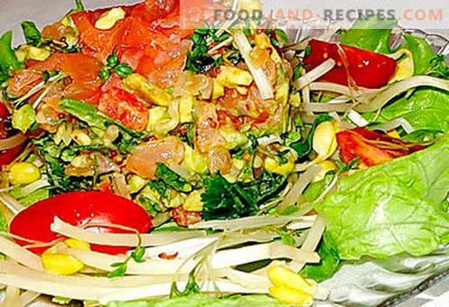 Salat mit Avocado und Lachs - die richtigen Rezepte. Schnell und lecker kochen Salat mit Avocado und Lachs.