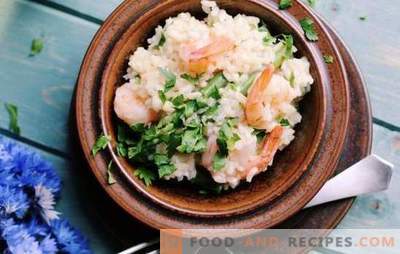 Risotto: Ein Schritt-für-Schritt-Rezept für ein leckeres Reisgericht. Risotto mit Champignons, Meeresfrüchten und Hülsenfrüchten nach Schritt für Schritt zubereiten.