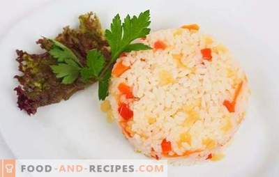Reis mit Karotten und Zwiebeln ist eine nützliche Beilage. Rezepte mit Reis mit Möhren und Zwiebeln im Ofen, Multikocher oder auf dem Herd