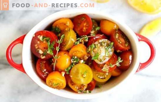 Leicht gesalzene Tomaten in einer Packung: ein schnelles Rezept für einen leckeren Snack. Sofortrezepte leicht gesalzener Tomaten in einer Packung