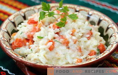 Reis mit Karotten - immer freundlich! Süß und würzig, gebratene, gekochte und gebackene Reisgerichte mit Karotten: die besten Rezepte