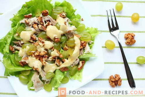 Hähnchen-Nuss-Salat - die besten Rezepte. Wie man einen Salat kocht Hähnchen mit Nüssen.