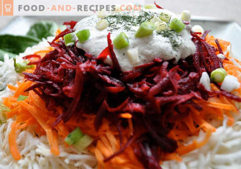 Rote-Bete-Karotten-Salat - eine Auswahl der besten Rezepte. Wie man richtig und lecker einen Salat aus Rüben und Karotten zubereitet.