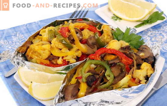 Gemüse in Folie im Ofen - Kochen ist nützlich und geschmackvoll. Rezepte für das Kochen von Gemüse in Folie im Ofen: lecker und diätetisch