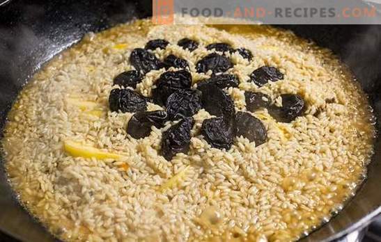 Reis mit Pflaumen - ein freundliches Paar als Teil einer gesunden Diät! Rezepte verschiedener Reisgerichte mit Backpflaumen für Ofen und Herd