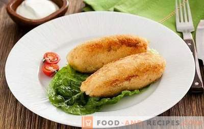 Zrazy Fish - ein einfaches, gesundes und schmackhaftes Gericht. Fischgerichte mit Pilzen, Ei, Käse, Gurken