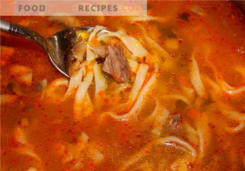 Suppe in Rinderbrühe - die besten Rezepte. Wie man richtig und lecker Kochsuppe auf Rinderbrühe kocht.