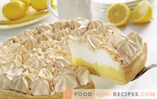 Lemon Pie - ein unvergesslicher Geschmack! Rezepte für hausgemachte Hefe, flockige, sandige Kuchen mit Zitronen