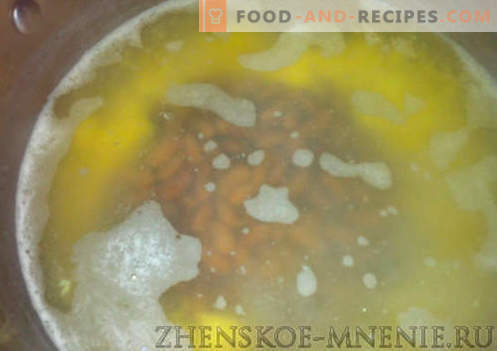 Suppe mit rustikalen Bohnen - Rezept mit Fotos und Schritt für Schritt Beschreibung