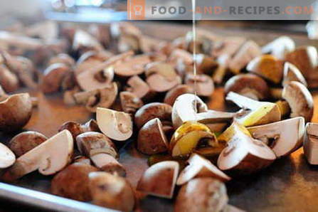 Im Ofen gebackene Pilze - die besten Rezepte. Wie man richtig und lecker Pilze im Ofen kocht.