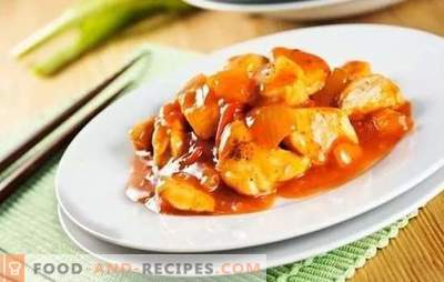 Hähnchen in chinesischer Sauce - einfach und orientalisch. Exotische Gerichte mit Hühnchen in chinesischer Soße zu Hause zubereiten