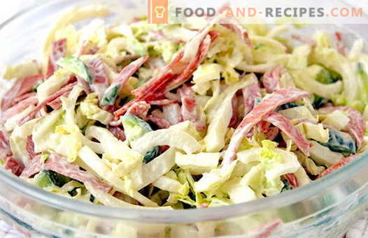 Salat mit frischem Kohl und Wurst - die besten Rezepte. Wir kochen richtig Salat aus frischem Kohl mit Wurst.
