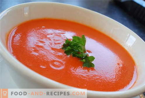 Tomatensuppe - die besten Rezepte. Wie man richtig Tomatensuppe kocht und kocht.