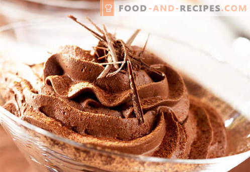 Schokoladenmousse - die besten Rezepte. Schokoladenmousse richtig und köstlich zubereiten.