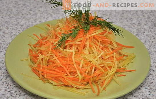 Erfrischender leichter Rettich- und Karottensalat. Die besten Optionen ...