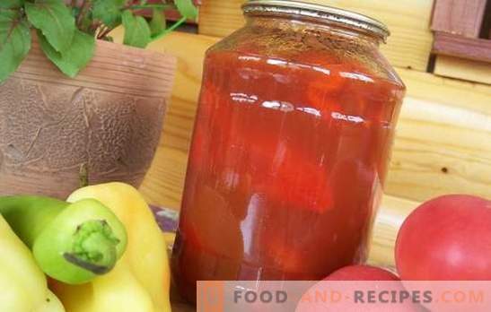 Tomaten- und Pfeffersalat für den Winter: Jede Hausfrau hat ihr eigenes Rezept! Viele Sorten Tomaten- und Pfeffersalat für den Winter