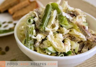Hühnchenmagen-Salat - eine Auswahl der besten Rezepte. Wie man richtig und lecker einen Salat mit Hühnermagen vorbereitet.