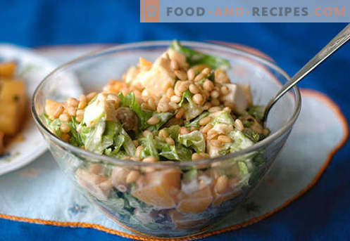 Salat mit Pinienkernen - die besten Rezepte. Wie man richtig und lecker einen Salat mit Pinienkernen zubereitet.