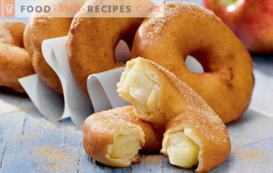Donuts zu Hause - geschwollene Ringe! Rezepte für hausgemachte Krapfen mit Hefe, Kefir, Hüttenkäse, Kondensmilch und gefüllte