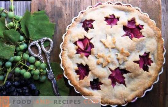Torte mit Trauben - jeder freut sich für ihn! Rezepte Sand, Keks, Blätterteig und Hefekuchen mit Trauben