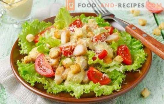 Caesar-Salat mit Mayonnaise: von einfachen bis erlesenen Rezepten. Wie man einen köstlichen Caesar-Salat mit Mayonnaise