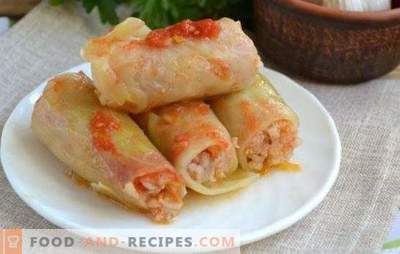 Cabbage rolls in the microwave - a quick and easy way to cook! Recipes of classic meat, dietary and lazy cabbage rolls for the microwave oven