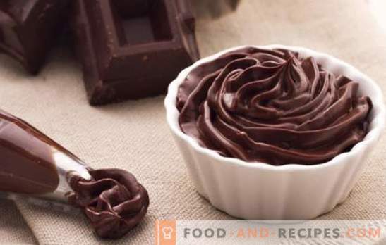 Schokoladen-Ganache zum Abdecken des Kuchens - Rezepte und Kochen. Alle Regeln und Rezepte von Schokoladenganashes für Kuchen