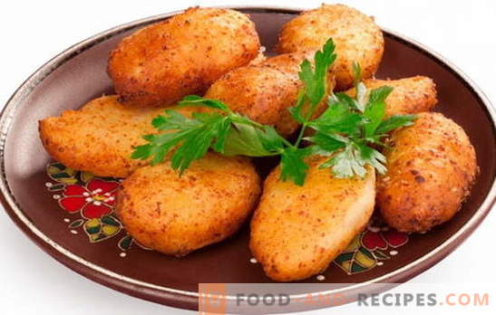 Pozharsky-Koteletts - ein königliches Gericht! Rezepte für Feuerwehrkoteletts: Klassiker mit Semmelbröseln, Champignons, Käse, Schweinefleisch und Kalbfleisch