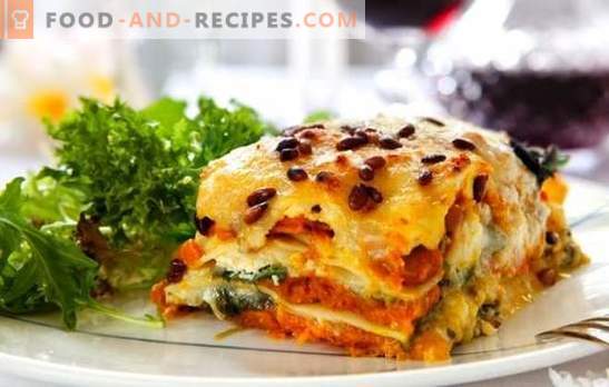 Lasagne mit Käse ist ein anderes Stück, Senora! Rezepte für verschiedene Lasagne mit Käse und Schinken, Champignons, Tomaten, Hühnchen