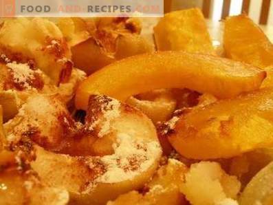 Kürbis mit im Ofen gebackenen Äpfeln