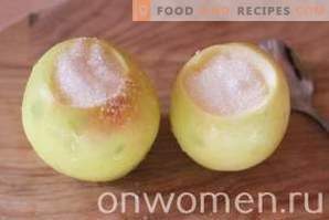 Bratäpfel mit Zucker im Ofen