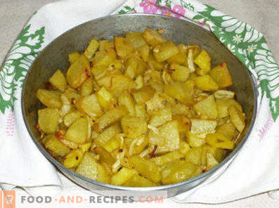 Kartoffeln mit Zwiebeln im Ofen