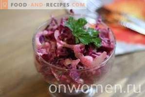 Salat mit Rüben und Erbsen