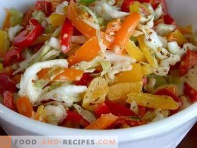 salate mit kraut und paprika