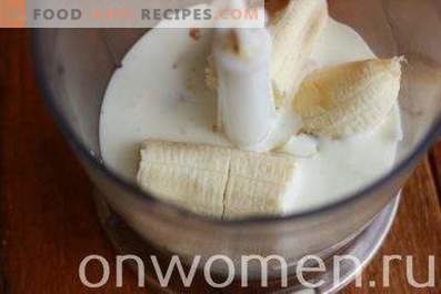 Haferflocken-Smoothies und Bananen